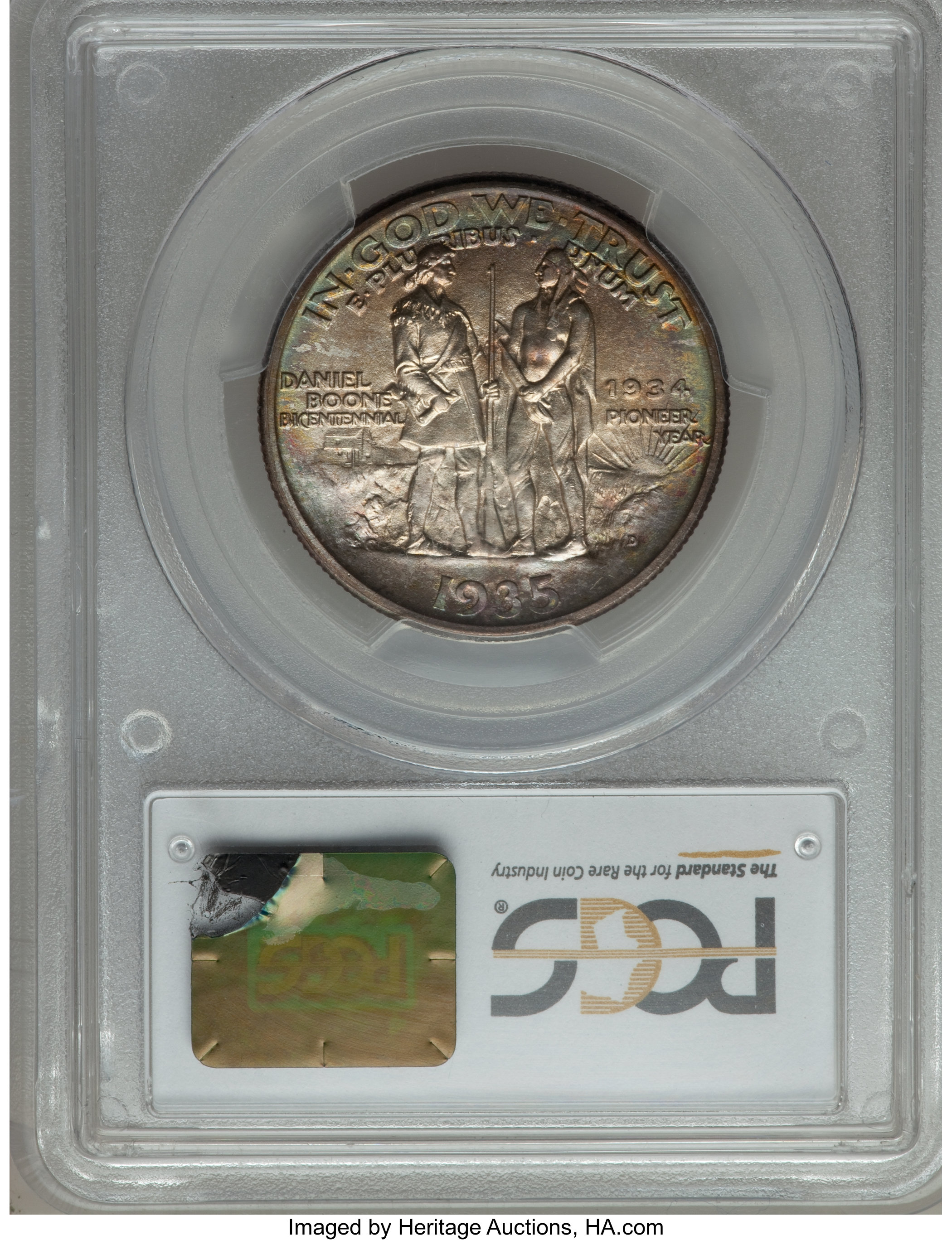 1935/34-D 50c Boone MS68 CAC thumbnail 10