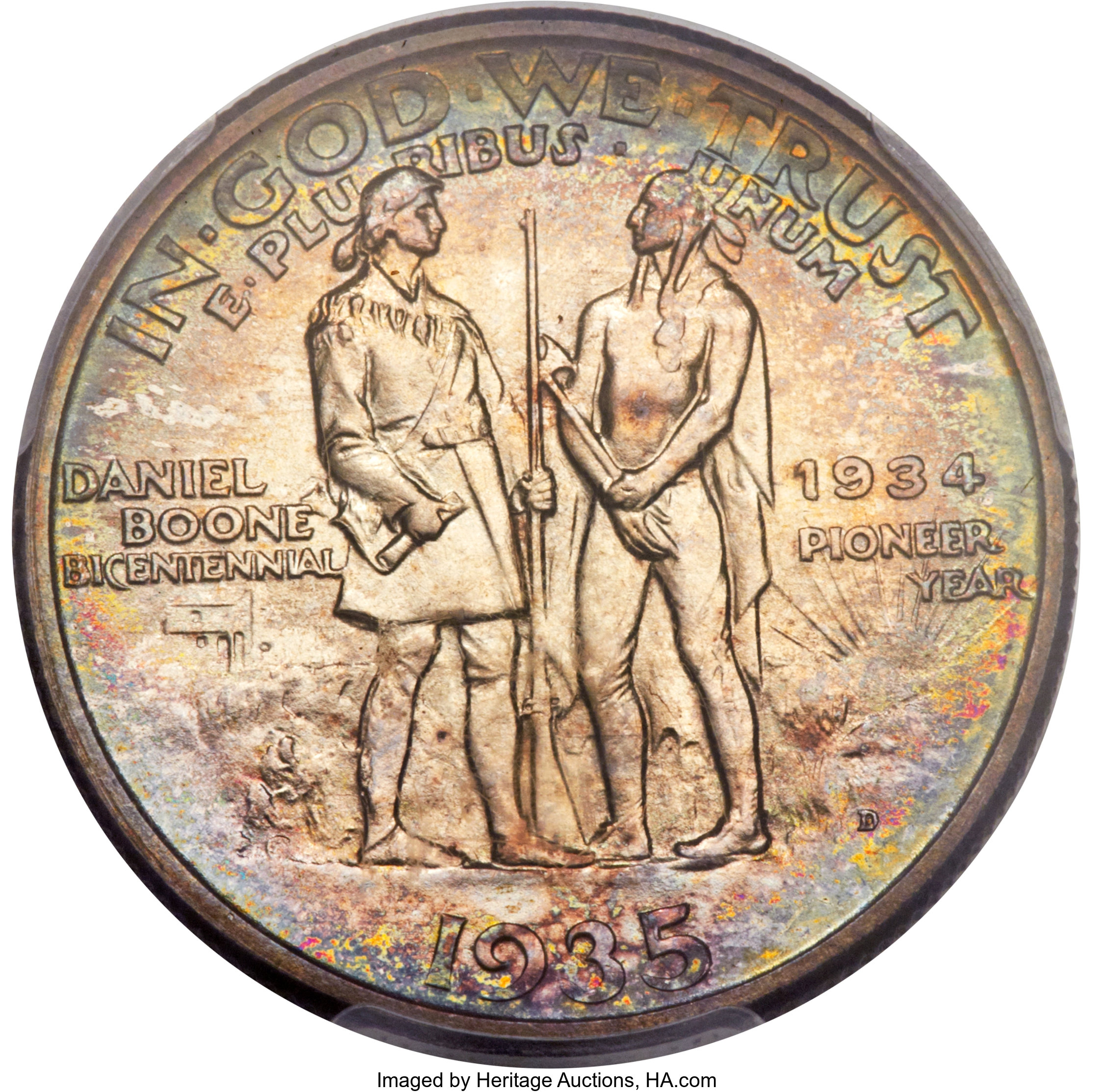 1935/34-D 50c Boone MS68 CAC thumbnail 11