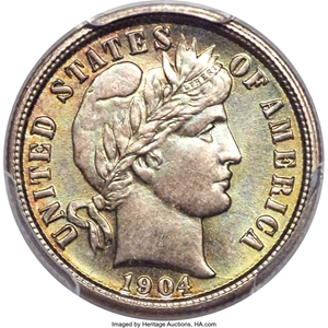 image for: 1904 10C MS67 PCGS....