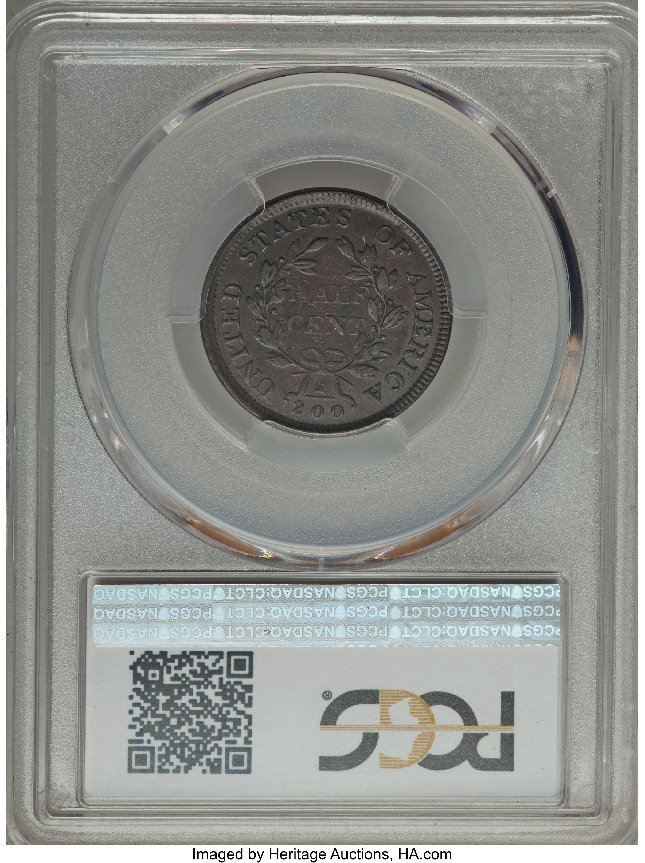 1804 1/2c Plain 4, Stems, C-11 MS BN AG3 BN CAC thumbnail 15