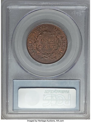 image for: 1819 1C Small Date, N-8, R.1, MS64 Brown PCGS. CAC....