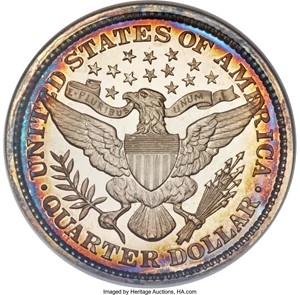 image for: 1896 25C PR68 NGC. CAC....