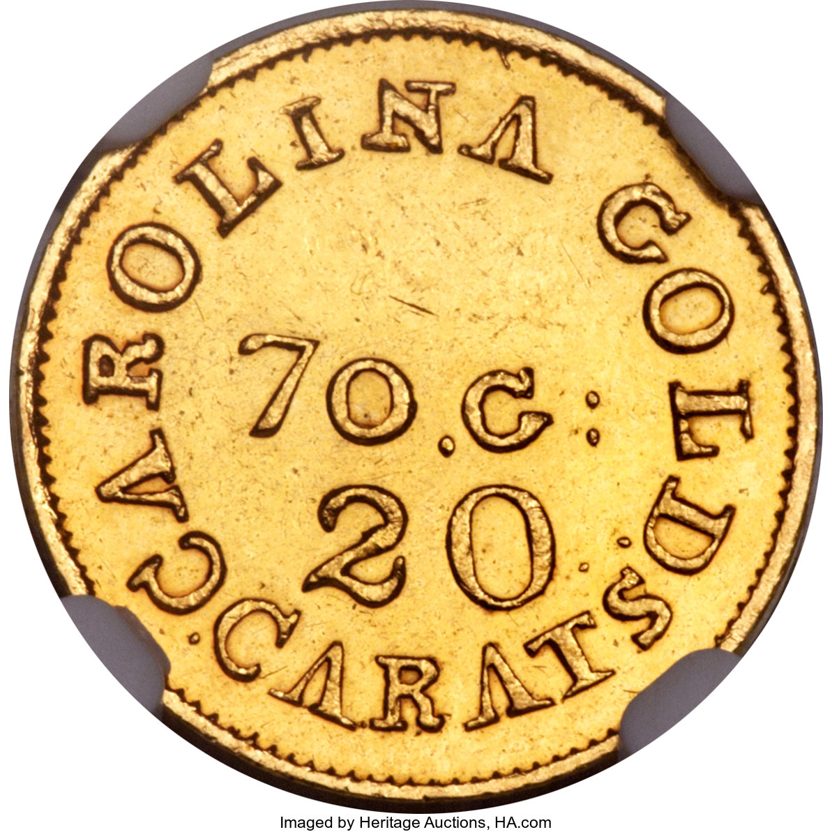 image for: (1837-42) $2 1/2 C. Bechtler Quarter Eagle, 70G. 20C. MS62 NGC. K-13, R.6....