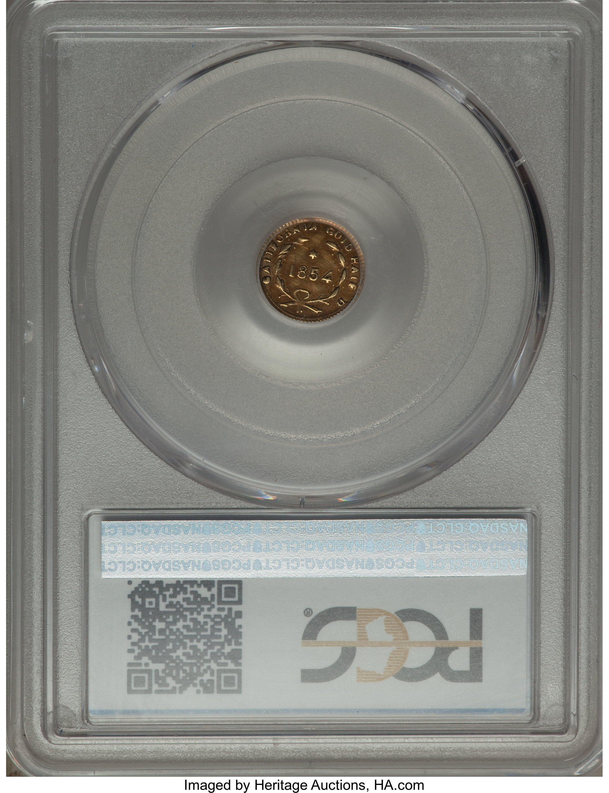image for: 1854 50C Liberty Round 50 Cents, BG-423, High R.6, XF45 PCGS. PCGS Population (1/12). NGC Census: (0/1).  ...