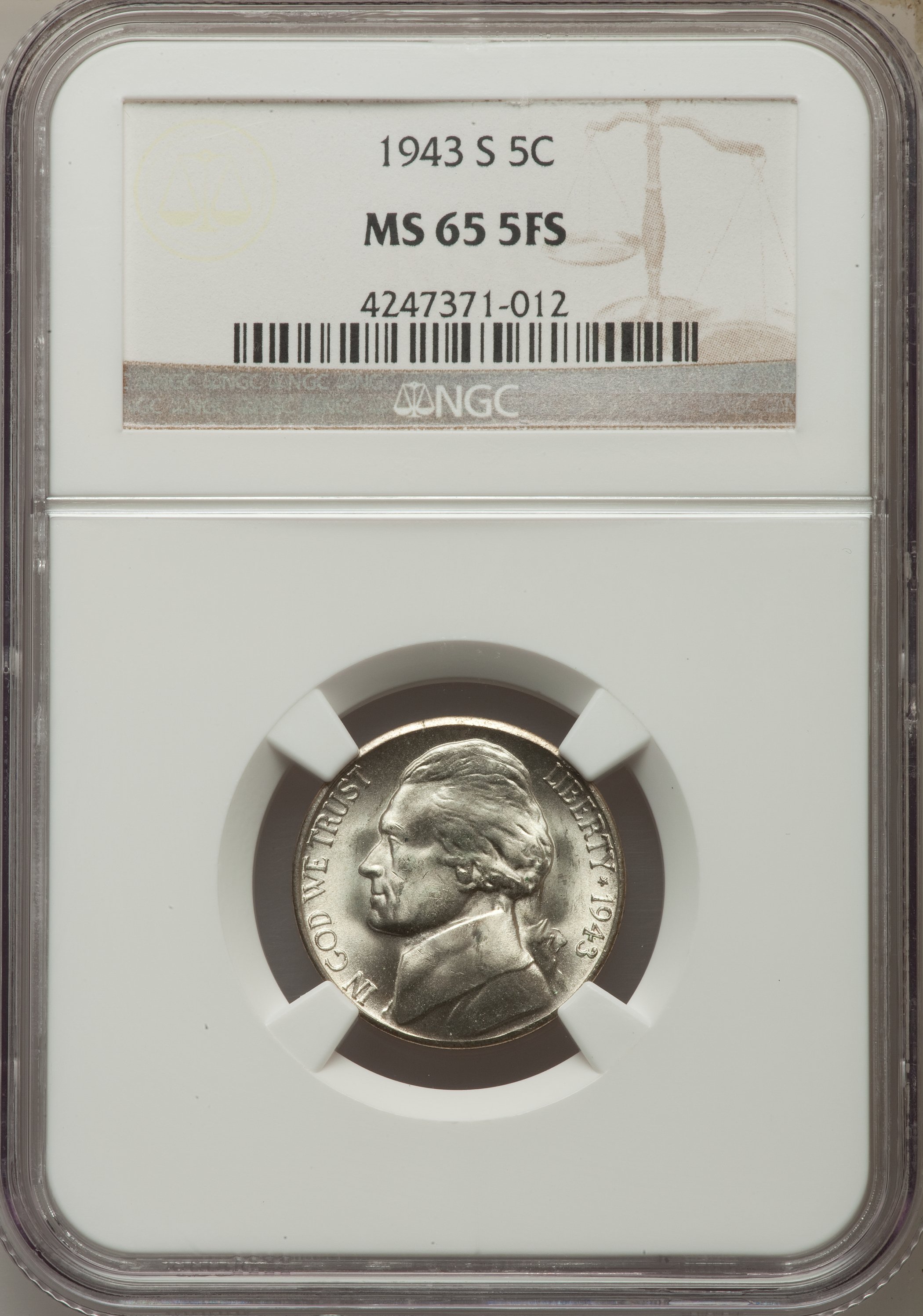 1943-S 5c Silver MS FS MS63 FS thumbnail 21