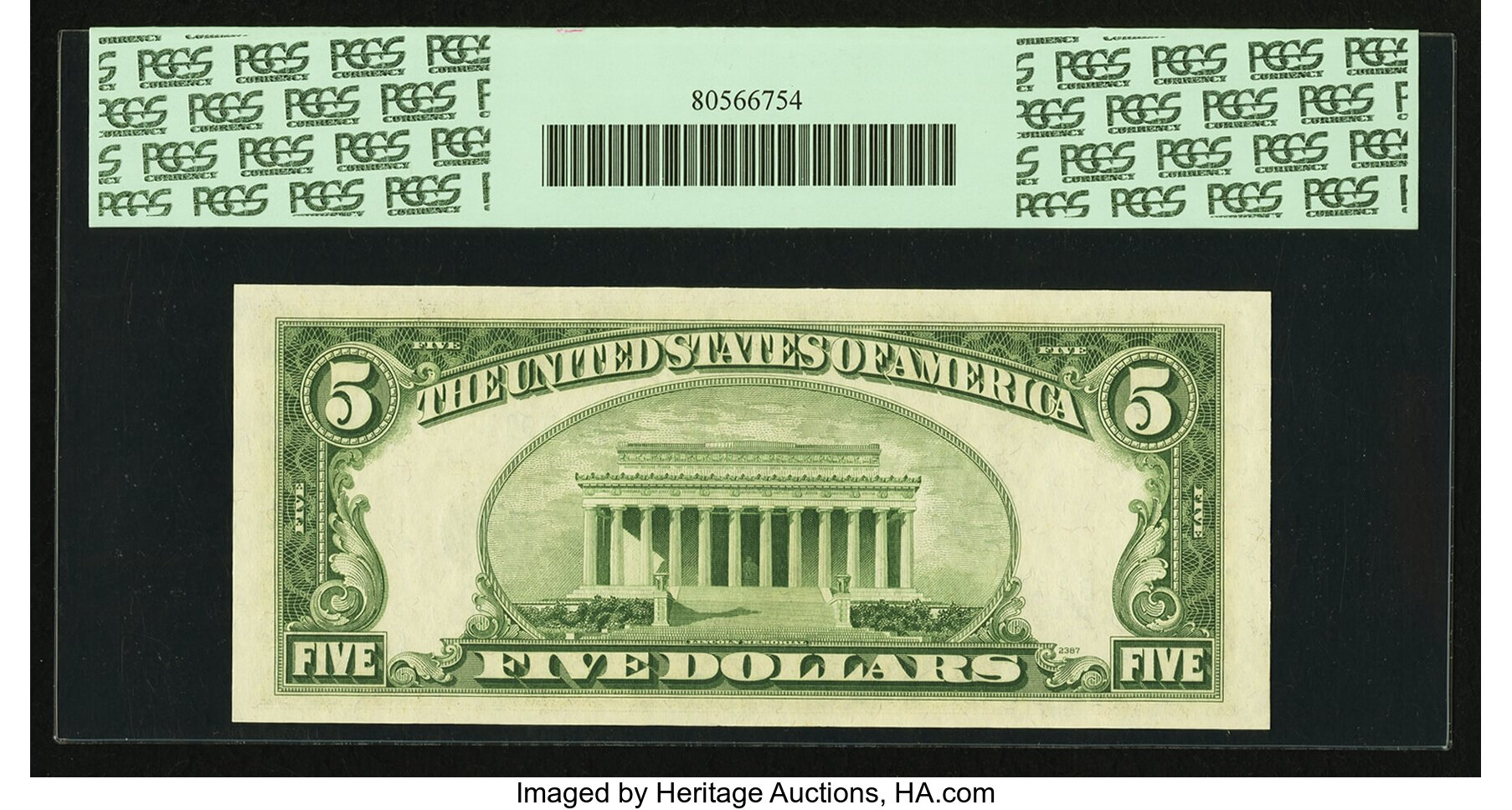 image for: Fr. 1963-B* $5 1950B Federal Reserve Note. PCGS Superb Gem New 67PPQ....