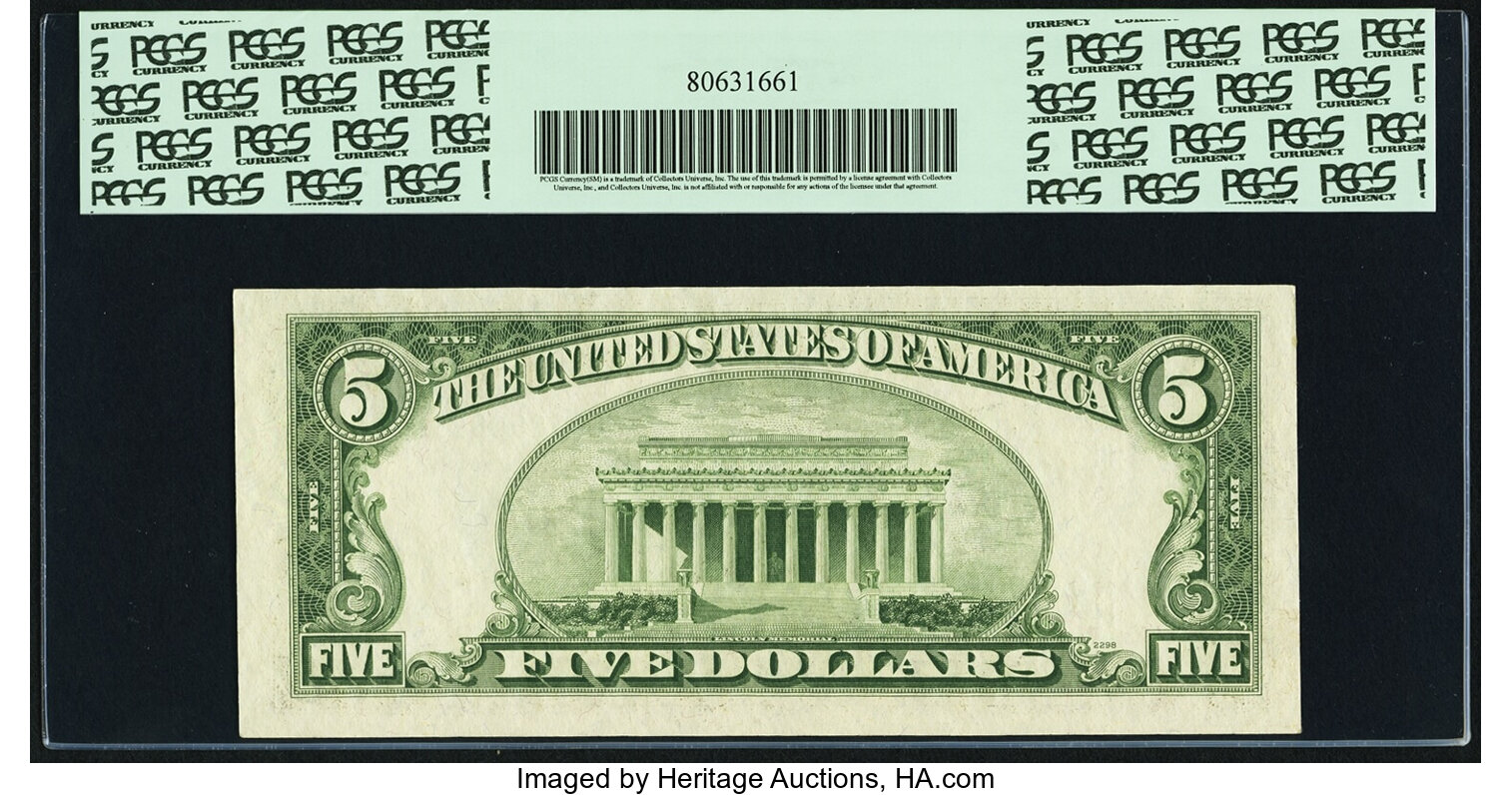 image for: Fr. 1963-K* $5 1950B Federal Reserve Note. PCGS Choice New 63PPQ....