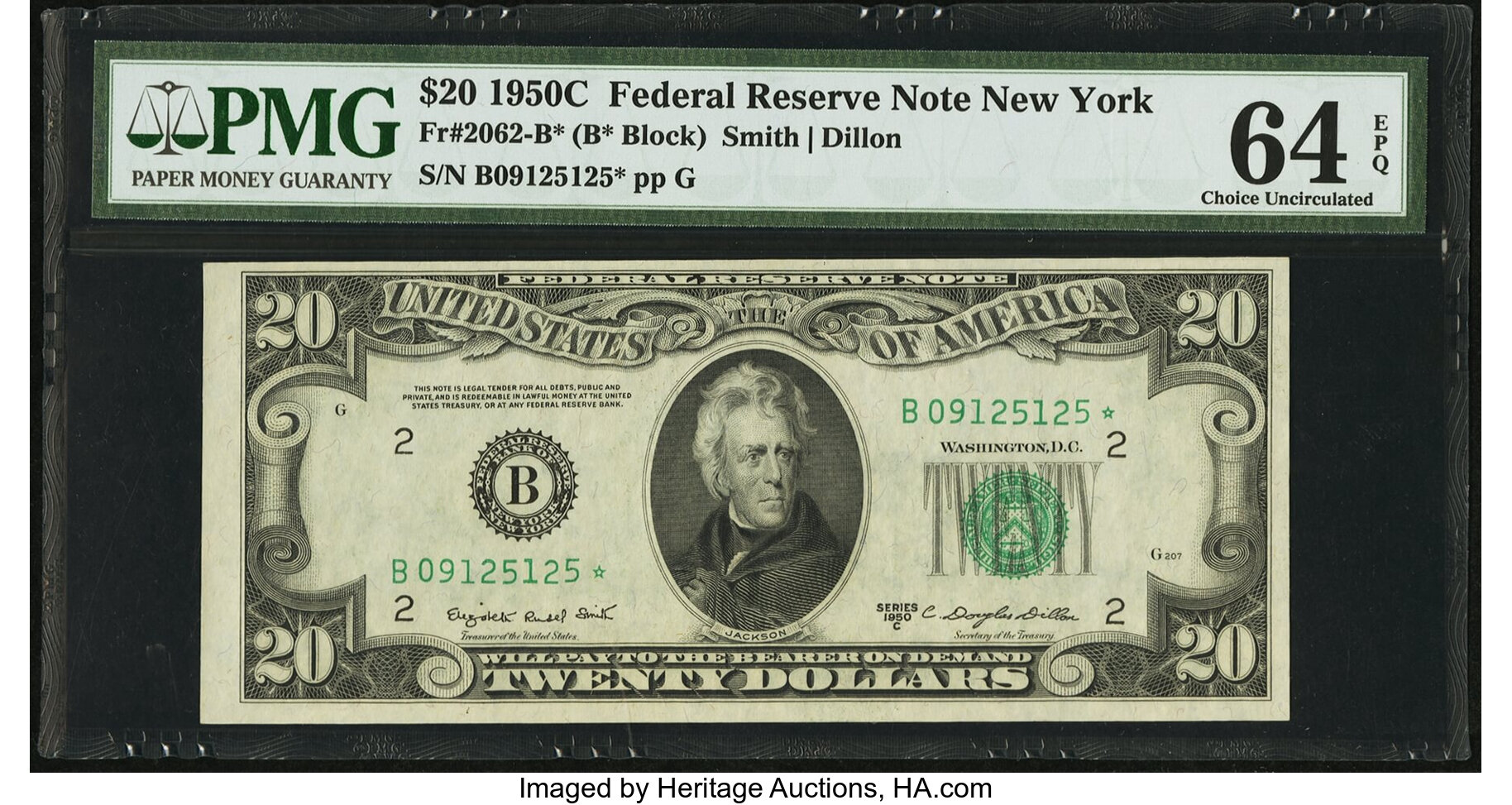 1950C $20 New York, Star Replacement (Fr. 2062B*)