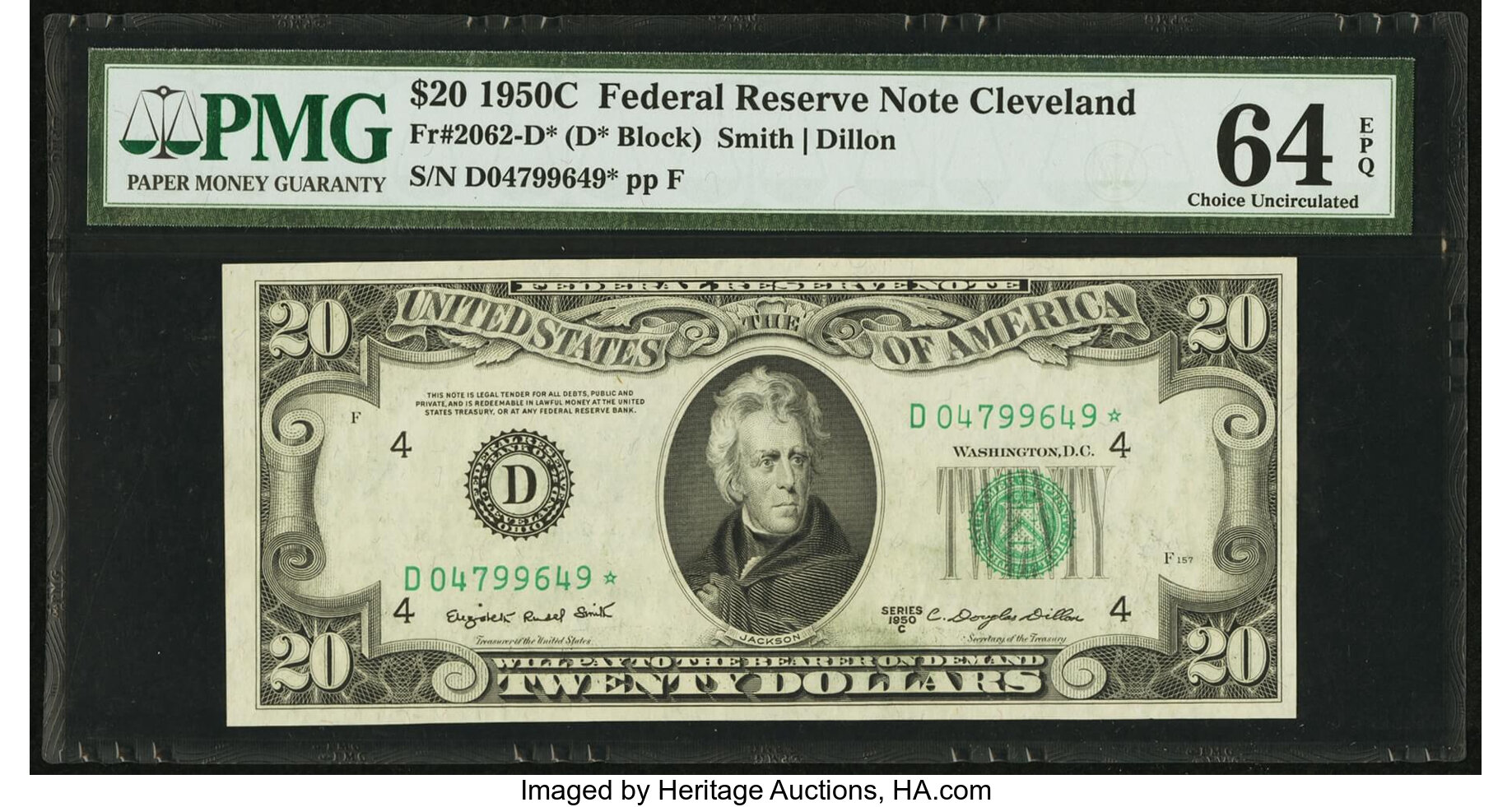 1950C $20 Cleveland, Star Replacement (Fr. 2062D*)