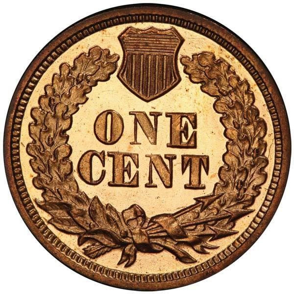 image for: 1C 1870 PCGS PR65RD CAMEO