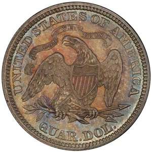 image for: 25C 1868 PCGS MS65+ CAC