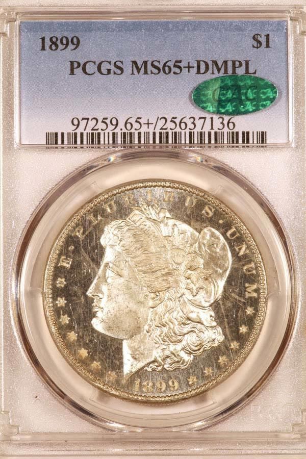 image for: $1 1899 PCGS MS65+DMPL CAC