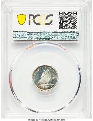 image for: George VI Specimen 10 Cents 1948 SP66 PCGS