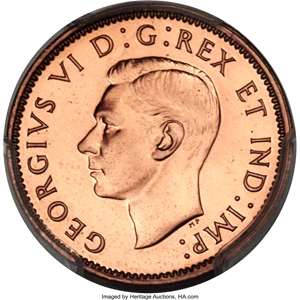 image for: George VI Specimen 1 Cent 1946 SP66 Red PCGS