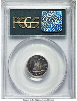 image for: George VI Specimen 10 Cents 1948 SP65 PCGS