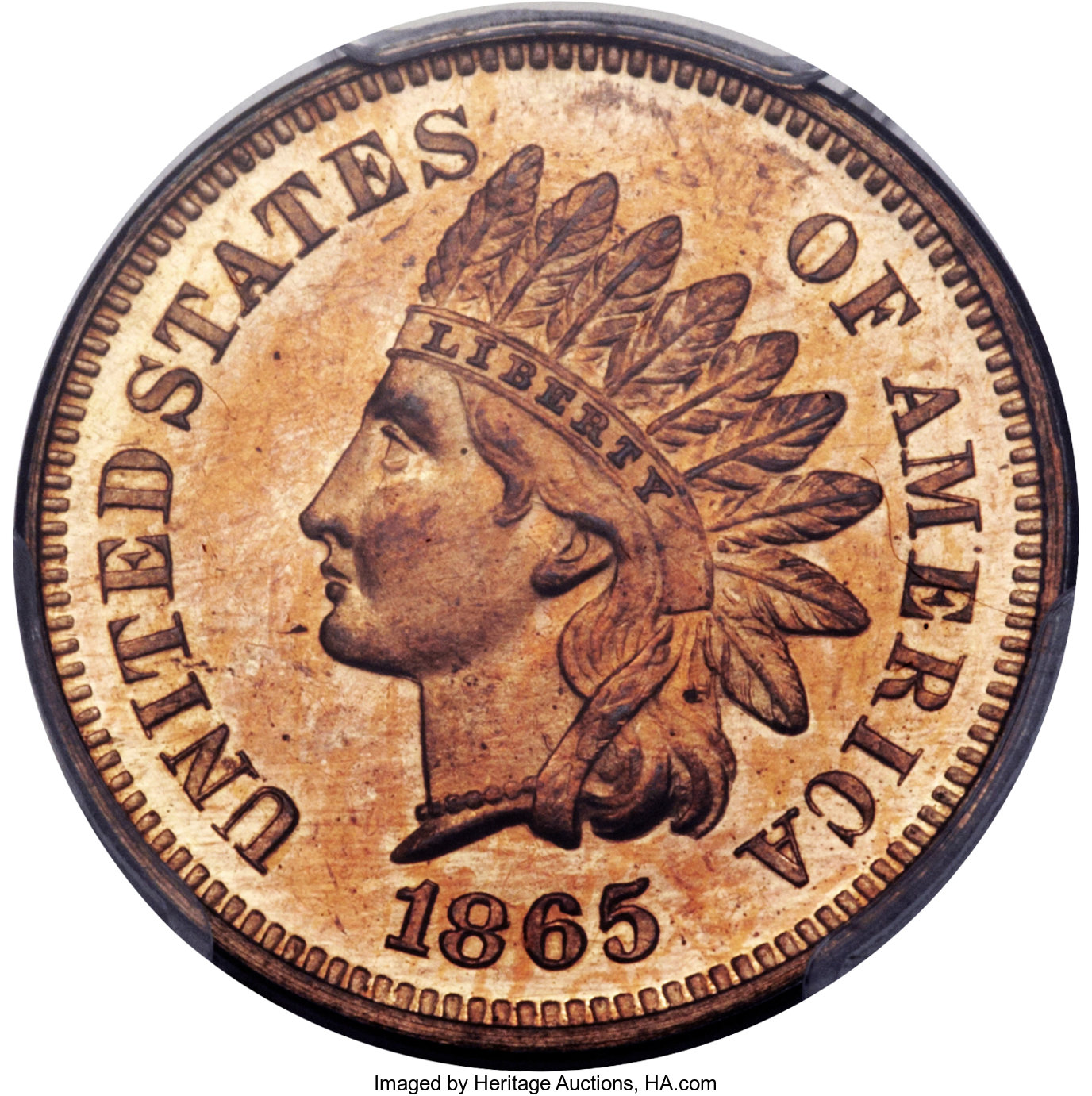 image for: 1865 1C PR64+ Red Cameo PCGS. CAC....