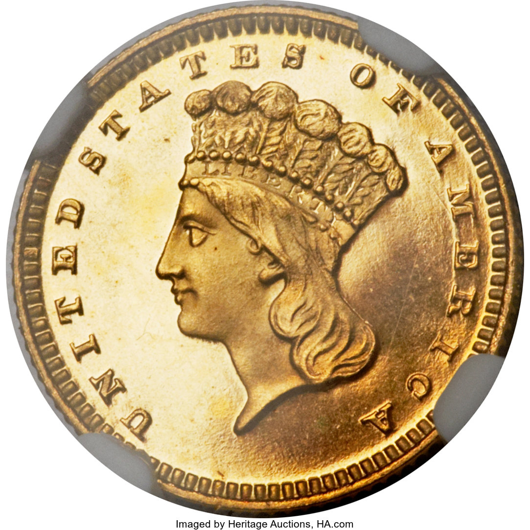 image for: 1862 G$1 PR67 Ultra Cameo NGC....