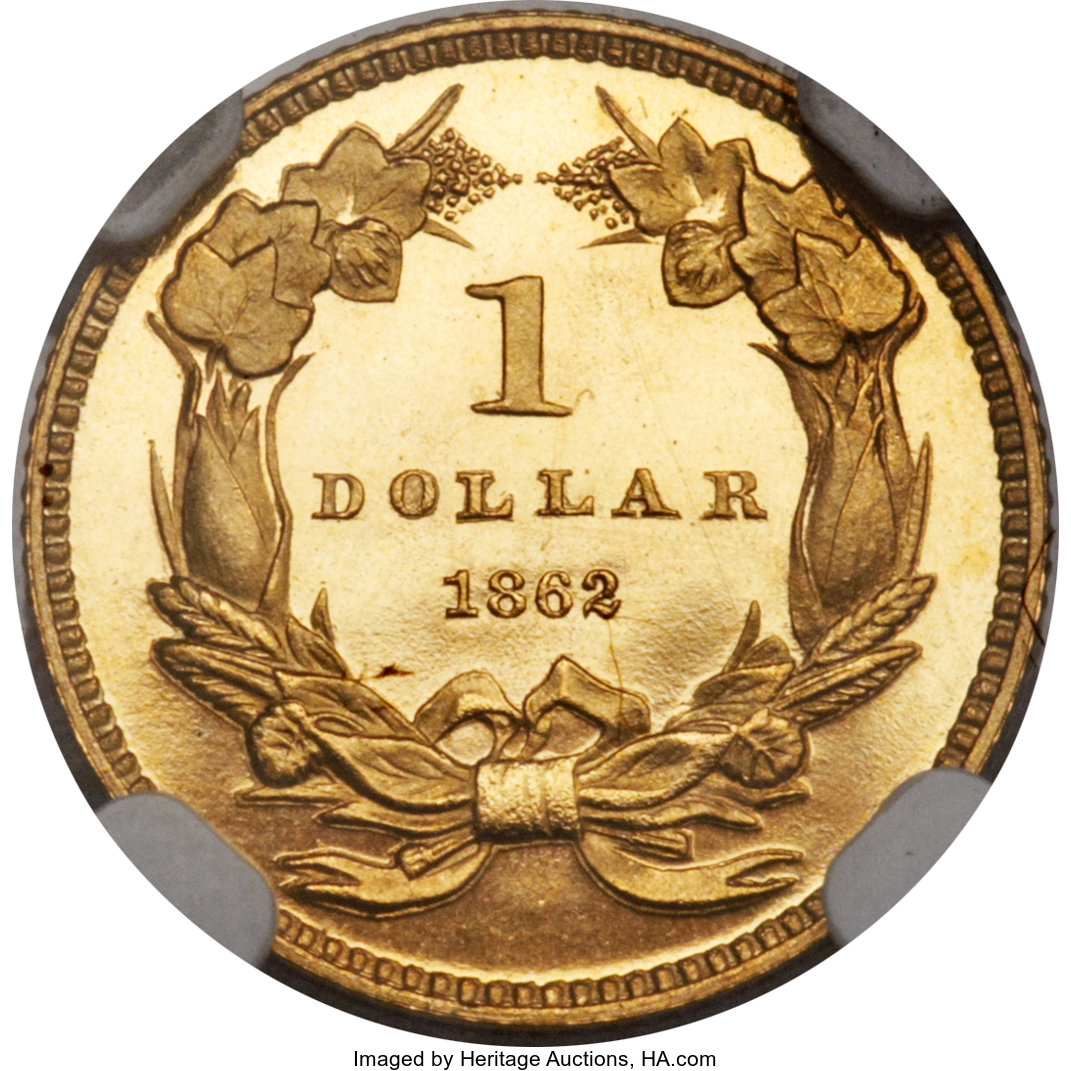image for: 1862 G$1 PR67 Ultra Cameo NGC....