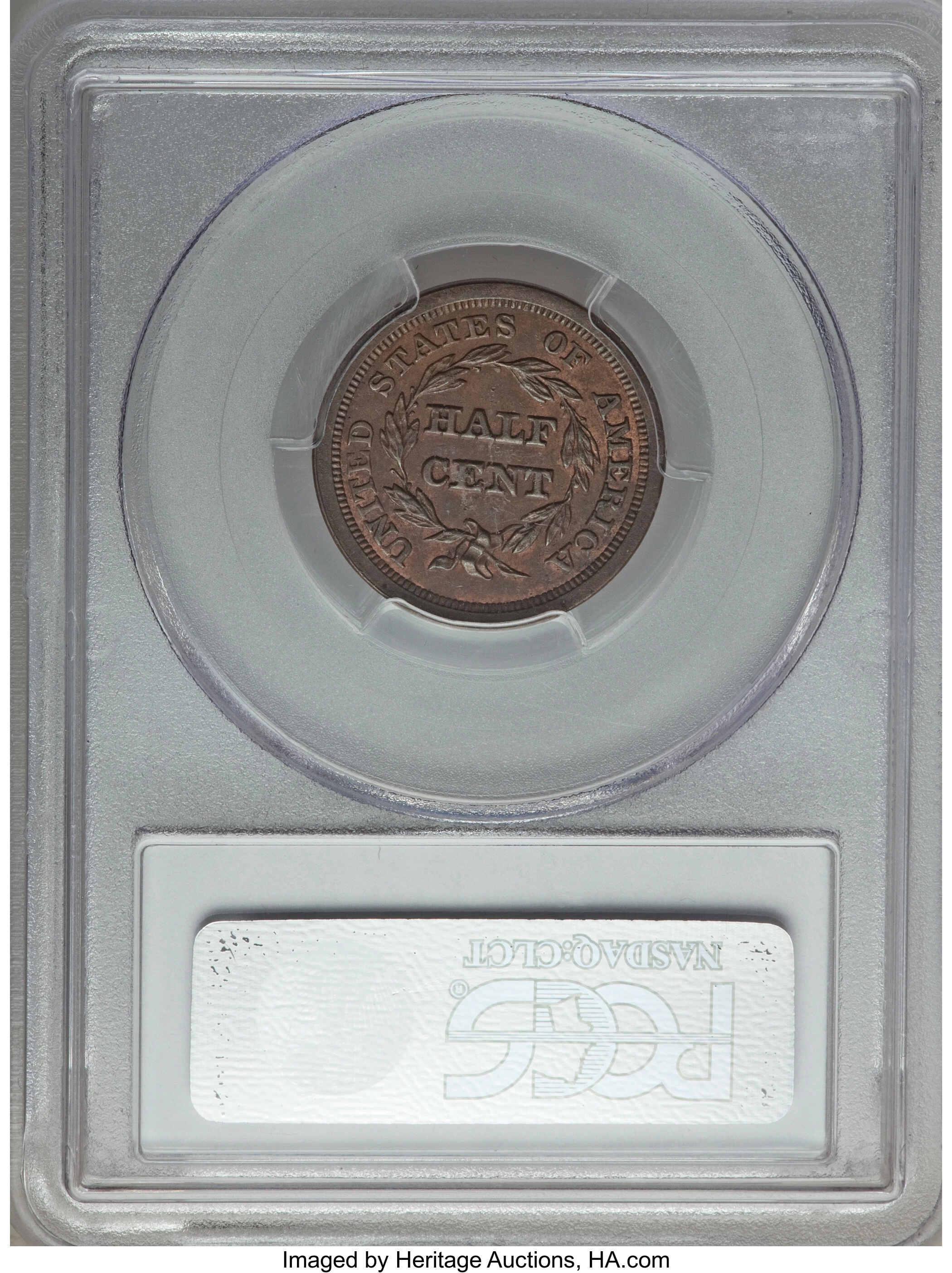 1850 Braided Hair Half Cent XF EF Details NGC Copper Penny SKU:CPC2750