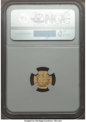 image for: 1876 $1 Indian Octagonal 1 Dollar, BG-1116, High R.6 AU58 NGC. NGC Census: (1/2). PCGS Population (0/9). From The Elbe...