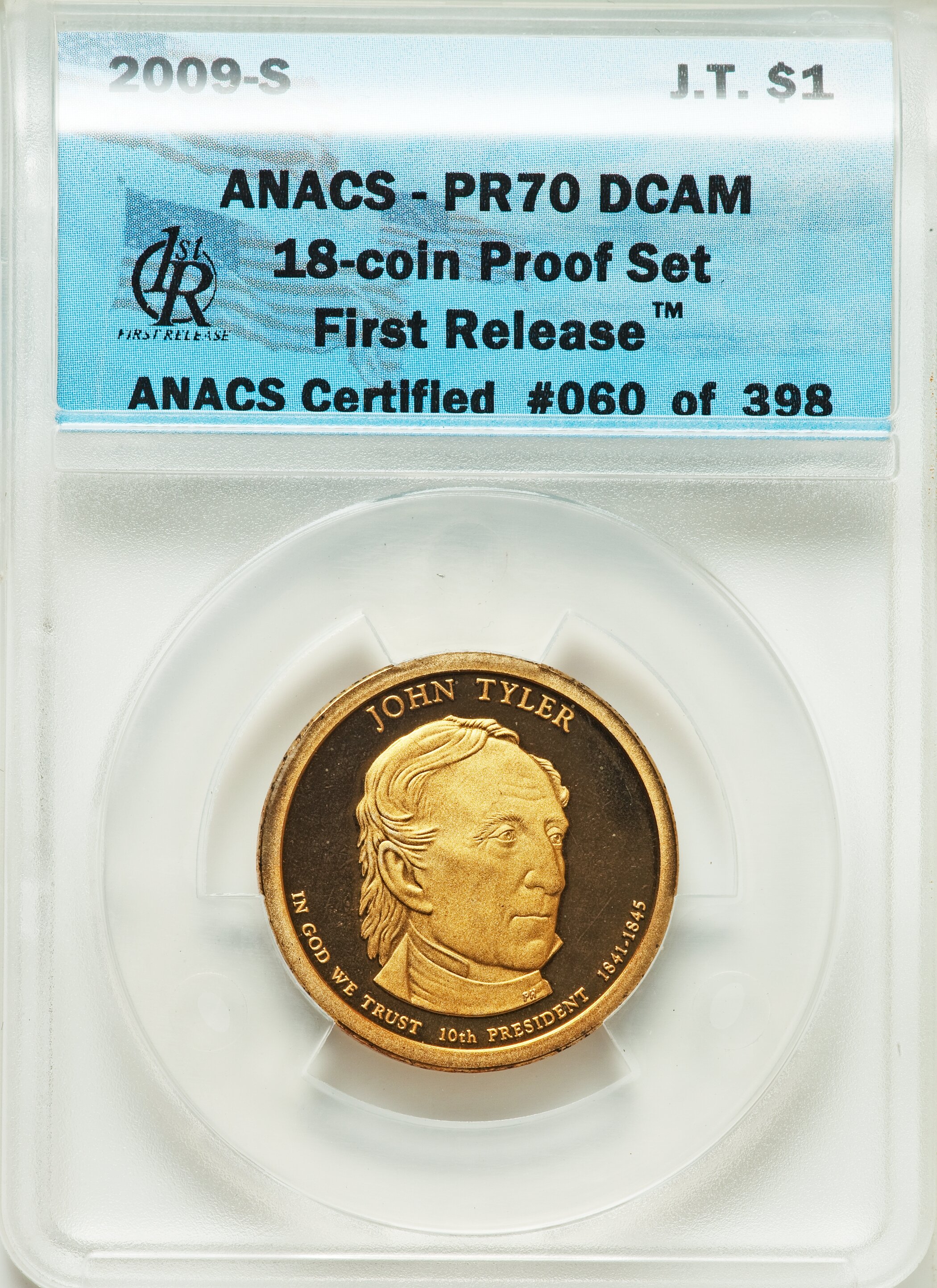image for: 2009-S $1 Complete 18 Piece Proof Set, First Releases PR70 Deep Cameo ANACS. This proof set includes: (4)Lincoln Cents; J... (Total: 18 item)