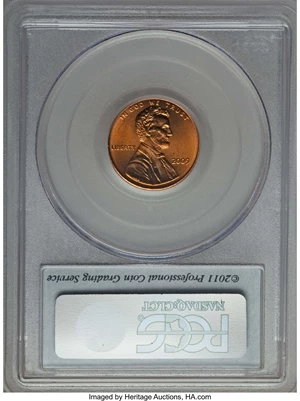 image for: 2009 1C Professional, Satin Finish SP69 Red PCGS. PCGS Population (316/0). NGC Census: (0/0)....