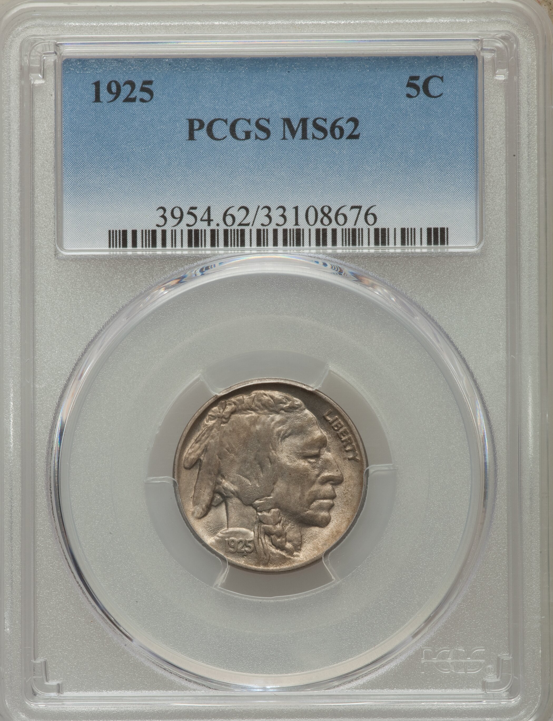 1925 5c MS61 CAC thumbnail 3