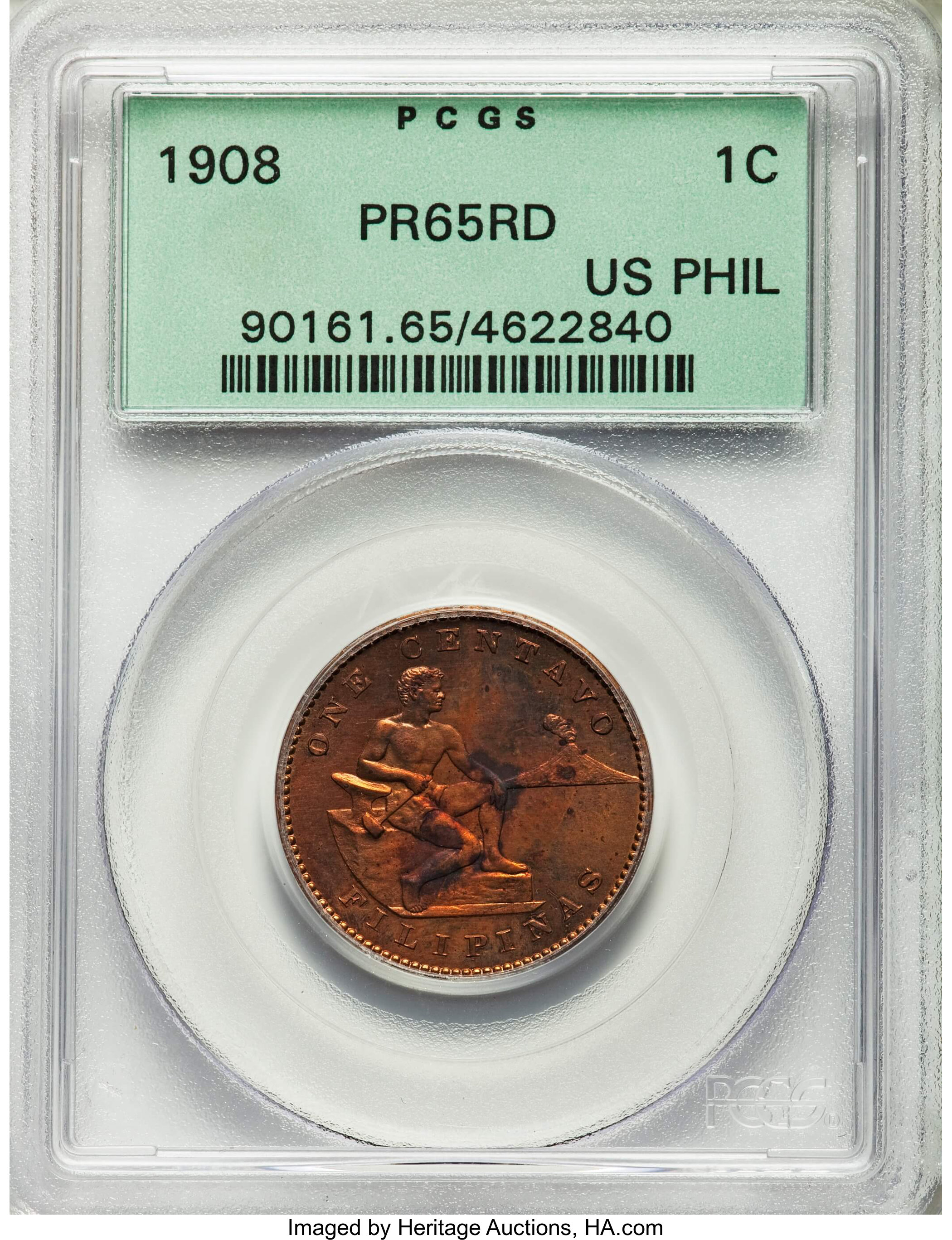 image for: 1908 1C PR65 Red PCGS. PCGS Population (13/11). NGC Census: (0/0)....