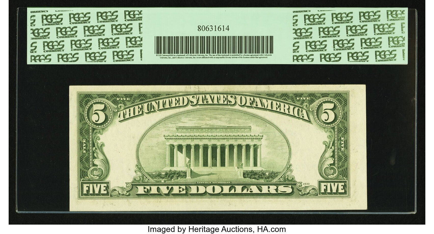 image for: Fr. 1965-D* $5 1950D Federal Reserve Note. PCGS Choice New 63PPQ....
