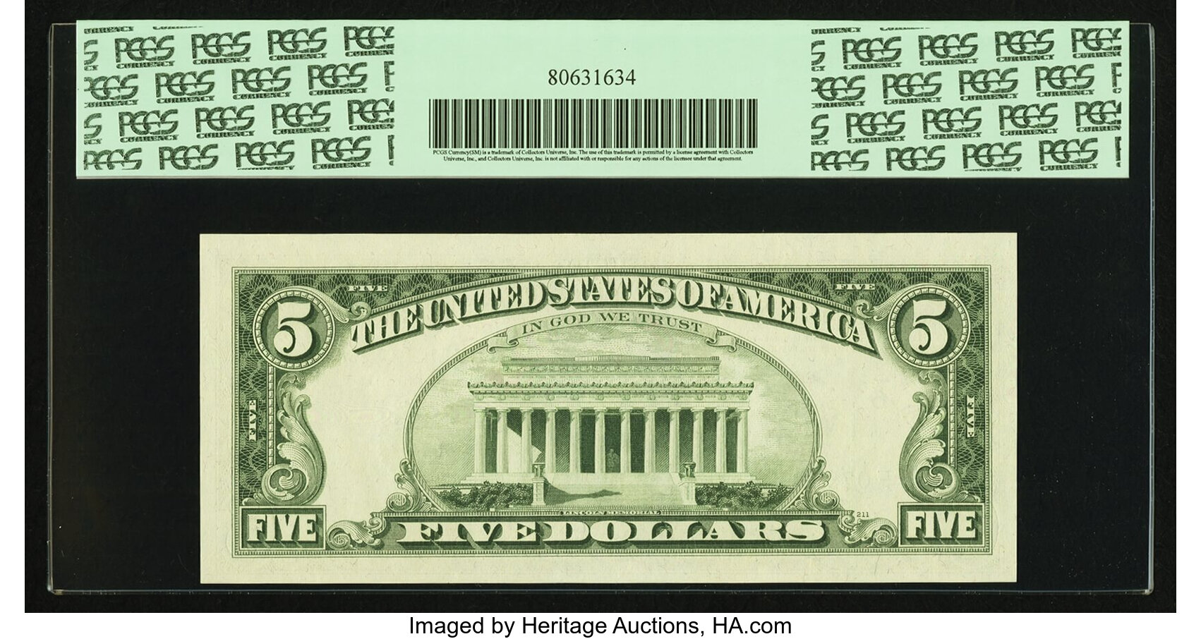 image for: Fr. 1972-F* $5 1969C Federal Reserve Note. PCGS Very Choice New 64PPQ....