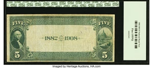 image for: San Francisco, CA - $5 1882 Date Back Fr. 535 The San Francisco NB Ch. # (P)5096...