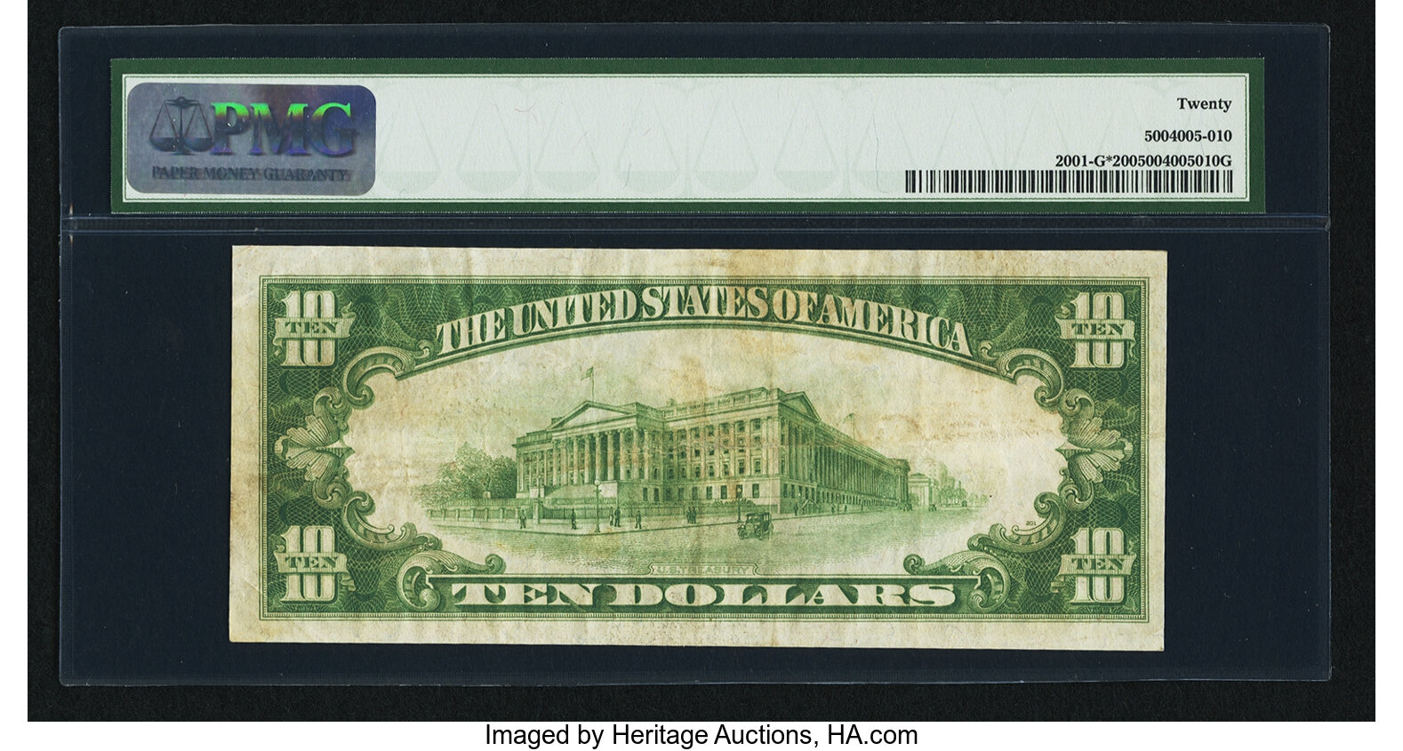 image for: Fr. 2001-G* $10 1928A Federal Reserve Note. PMG Very Fine 20....