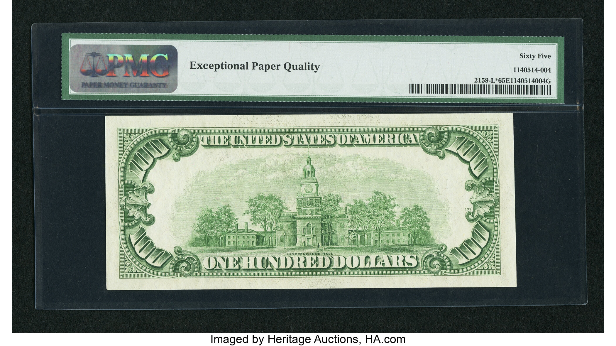 image for: Fr. 2159-L* $100 1950B Federal Reserve Note. PMG Gem Uncirculated 65 EPQ....