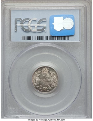 image for: George V 10 Cents 1933 MS63 PCGS