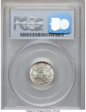 image for: George V 10 Cents 1934 MS63 PCGS