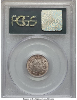image for: George V 10 Cents 1935 MS63 PCGS