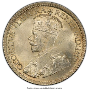 image for: George V 10 Cents 1929 MS65 PCGS