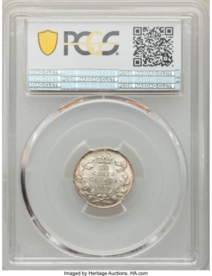 image for: George V 10 Cents 1929 MS65 PCGS