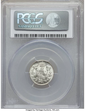 image for: George V 10 Cents 1935 MS64 PCGS