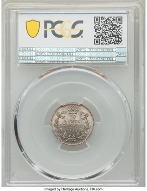 image for: George V 10 Cents 1933 MS65 PCGS