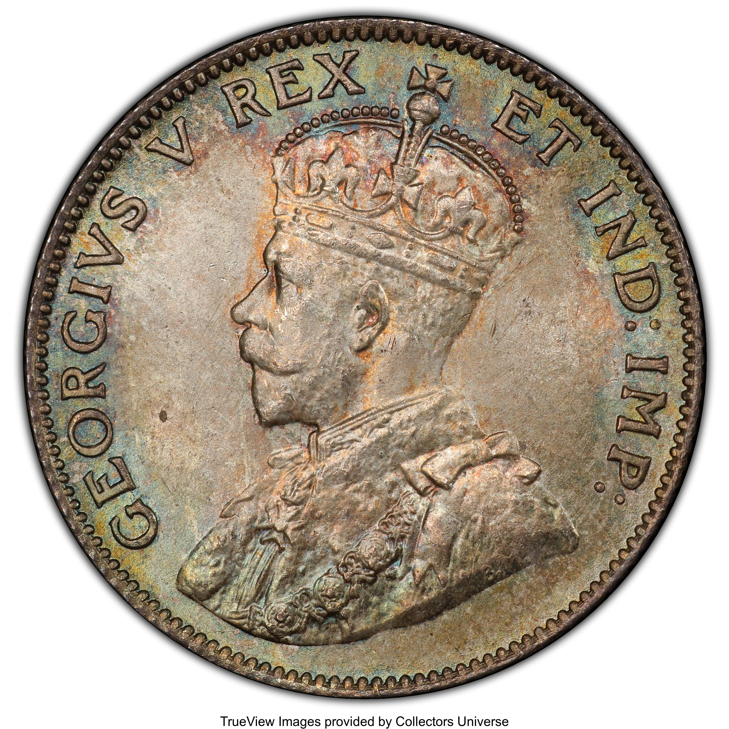 image for: George V 25 Cents 1911 MS65 PCGS