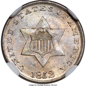 image for: 1852 3CS MS68 NGC....