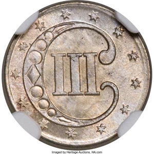 image for: 1852 3CS MS68 NGC....