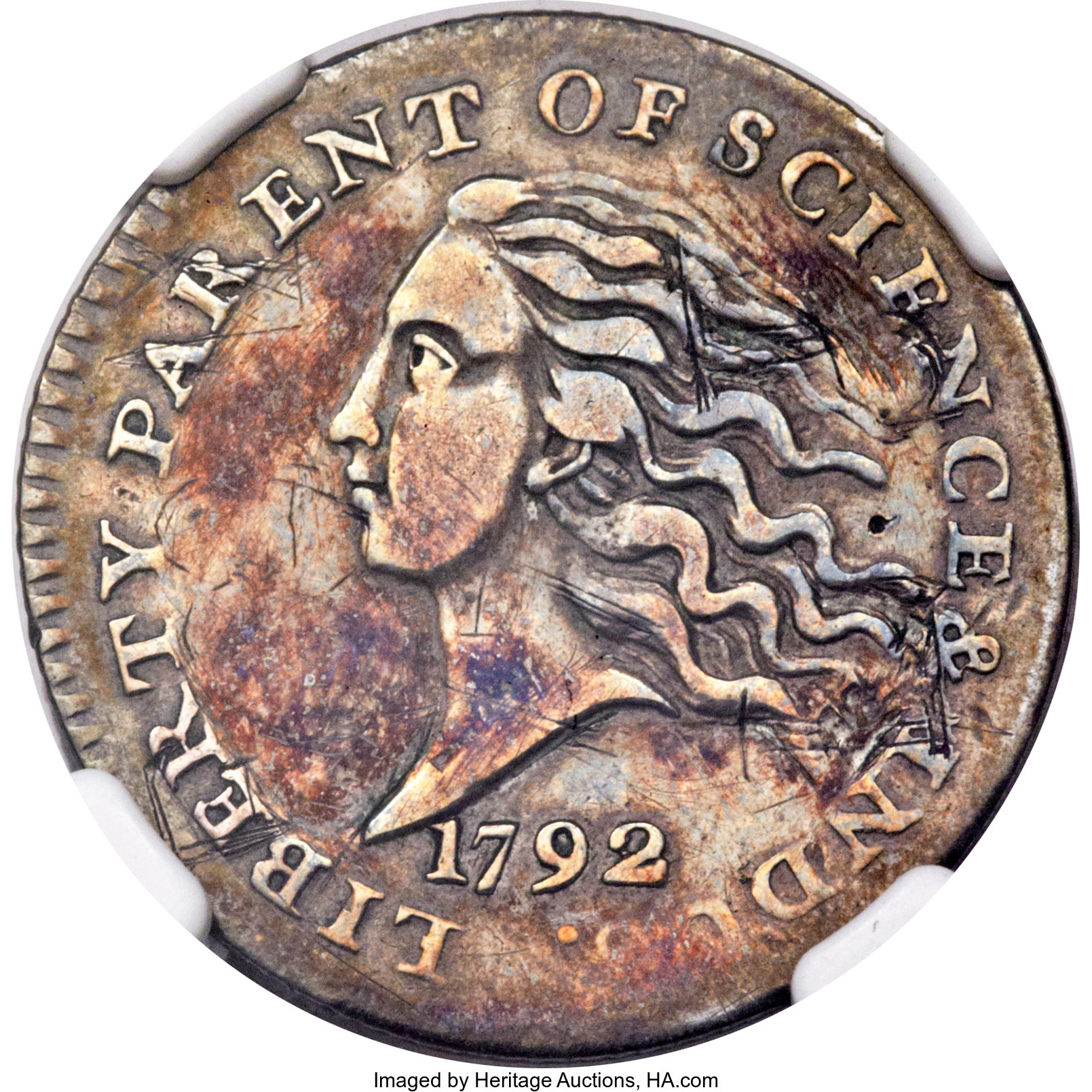 image for: 1792 P10C Disme, Judd-9, Pollock-10, R.8, Fine 15 NGC....