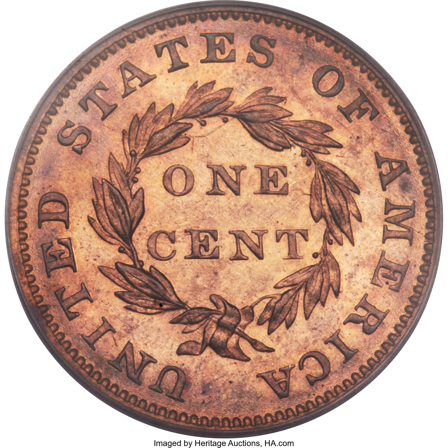image for: 1855 P1C Flying Eagle Cent, Judd-167 Original, Pollock-193, R.5 PR65 Red and Brown PCGS. CAC....