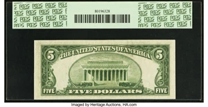 image for: Fr. 1963-C $5 1950B Federal Reserve Note. PCGS Gem New 65PPQ....