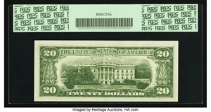 image for: Fr. 2066-E* $20 1963A Federal Reserve Star Note. PCGS Choice About New 58PPQ....