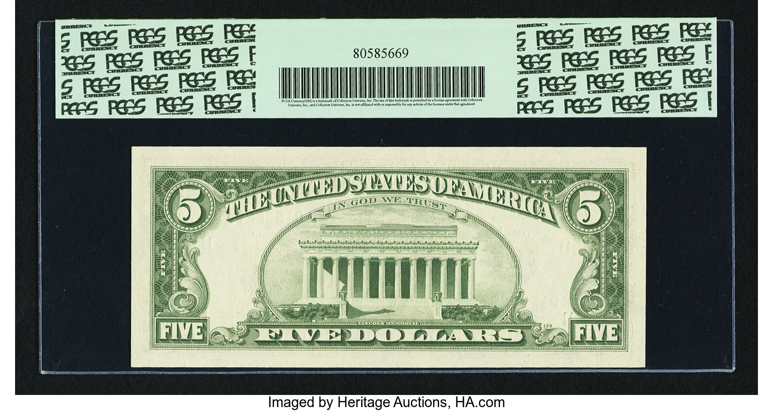 image for: Fr. 1969-K* $5 1969 Federal Reserve Star Note. PCGS Very Choice New 64PPQ....