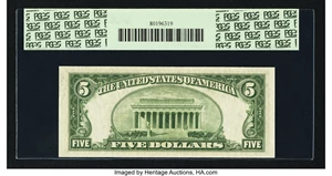 image for: Fr. 1963-C $5 1950B Federal Reserve Note. PCGS Very Choice New 64PPQ....