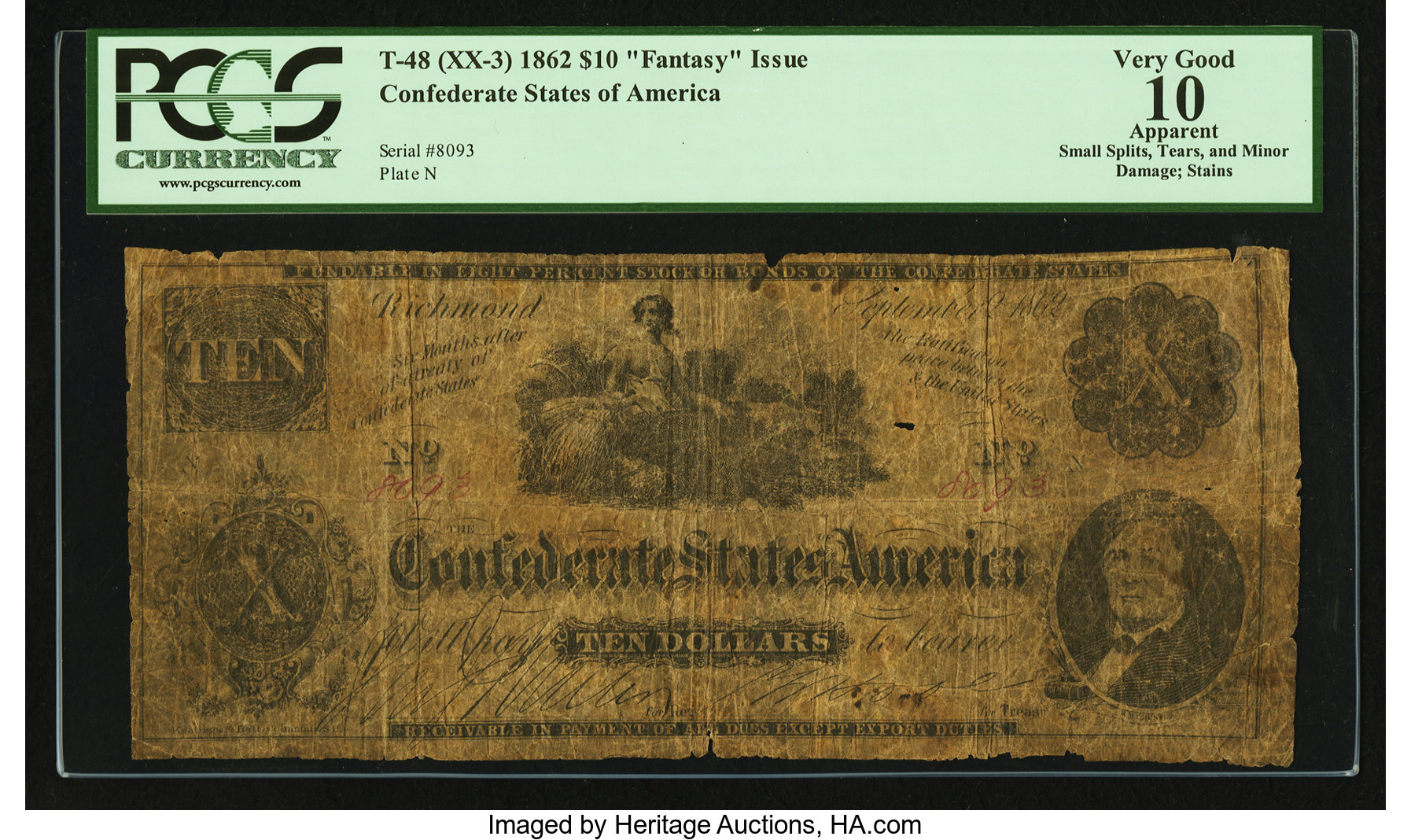 image for: T48 $10 1862 XX3....